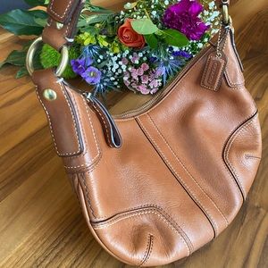 Brown leather, Coach bag